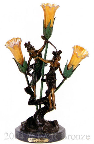 La Danse De Nymphes (Lamp) by Auguste Moreau