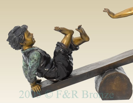 Jumbo Teeter Tooter Bronze Statue