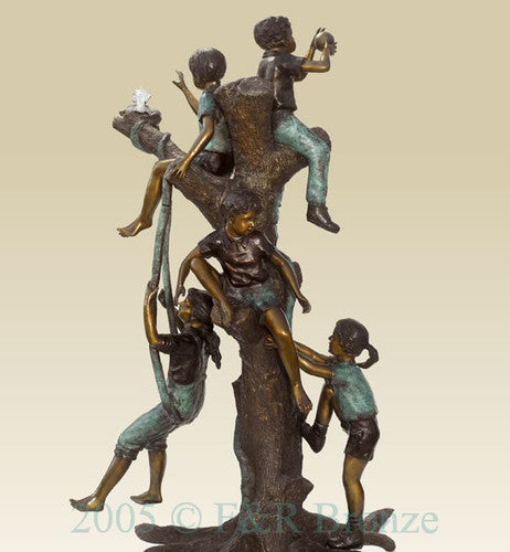 Three Boys & Two Girls On Tree