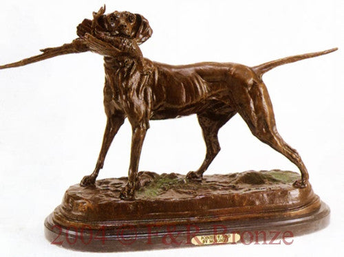 Pointer With Bird by Jules Moigniez