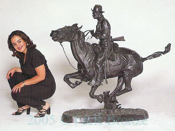 Trooper of the Plains Bronze Sculpture by Frederic Remington