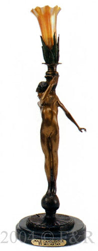 Male Candlestick (Lamp) by Auguste Moreau
