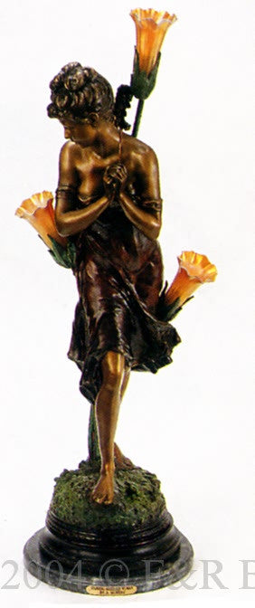 Mandolin On Back (Lamp) by Auguste Moreau
