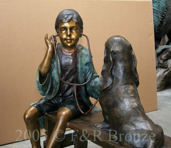 Jumbo The Doctor Is In Bronze Statue