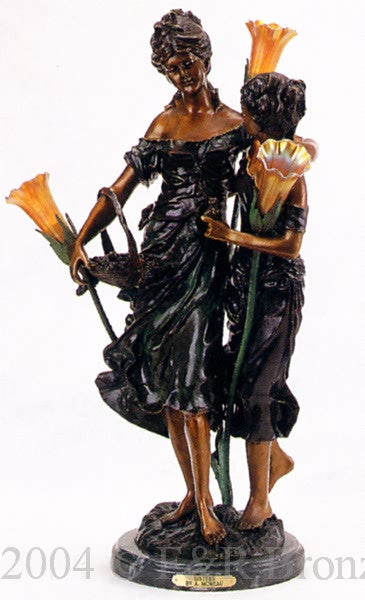 Sisters (Lamp) by Auguste Moreau
