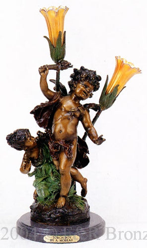 Torch Boy (Lamp) by Auguste Moreau