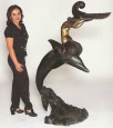 Mermaid On Dolphin bronze fountain