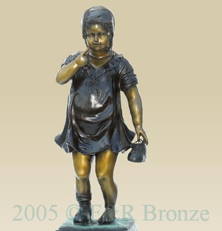 Girl on Stool bronze