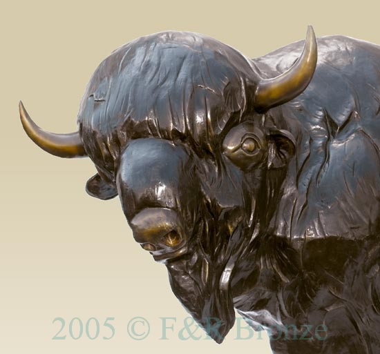 Buffalo bronze statue-1