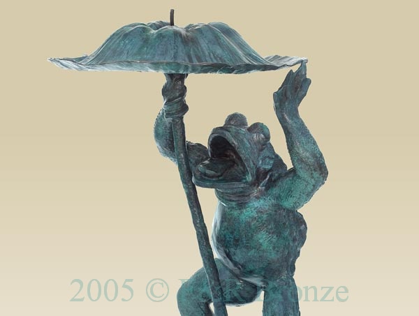 Frog With Umbrella Bronze statue Fountain
