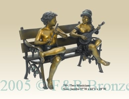Two Musicians bronze