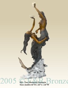Two Mermaids bronze