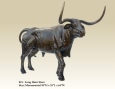 Longhorn Bull bronze sculpture