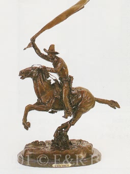 Bronco Saddle bronze inspired by Remington