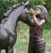 Girl and her Foal Bronze