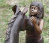 Girl and her Foal Sculpture