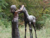 Girl and her Colt Bronze Sculpture
