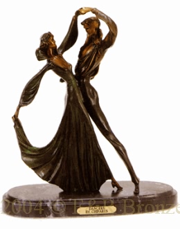 Tango bronze sculpture by Chiparus