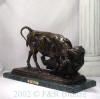 Bear and Bull bronze by Bonheur