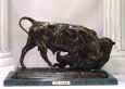 Bear and Bull bronze statue by Bonheur