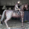 Jockey on Horse bronze statue