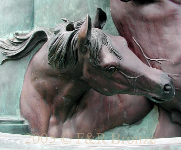 Giant Three Horse Wall Bronze statue Fountain-6