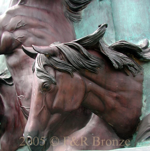 Giant Three Horse Wall Bronze statue Fountain-8