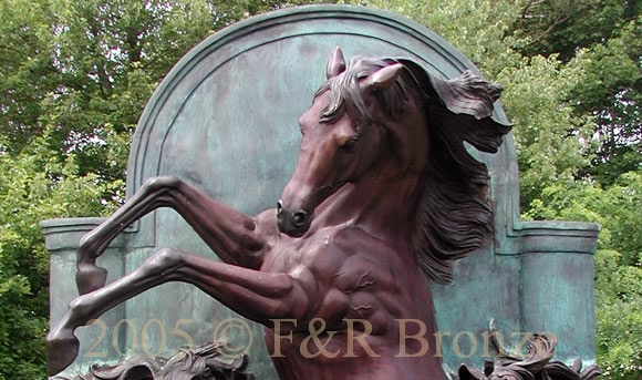 Giant Three Horse Wall Bronze statue Fountain-11