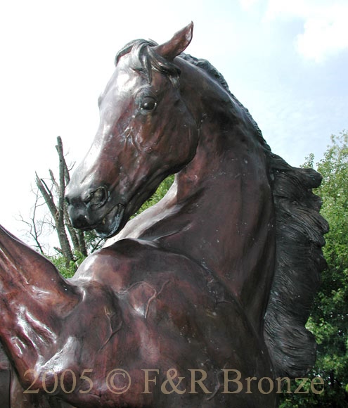 Rearing Stallion Bronze statue-9