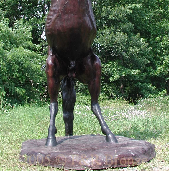 Rearing Stallion Bronze statue-14