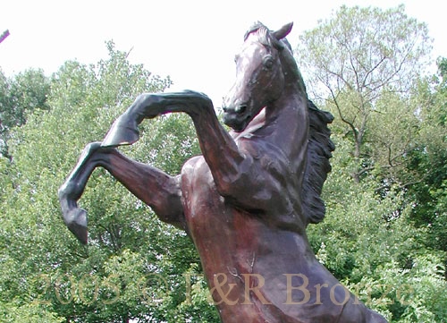 Rearing Stallion Bronze statue-5