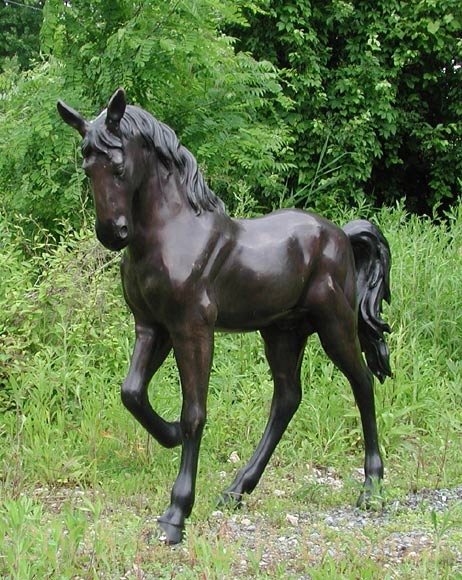 Horse Walking bronze sculpture-3