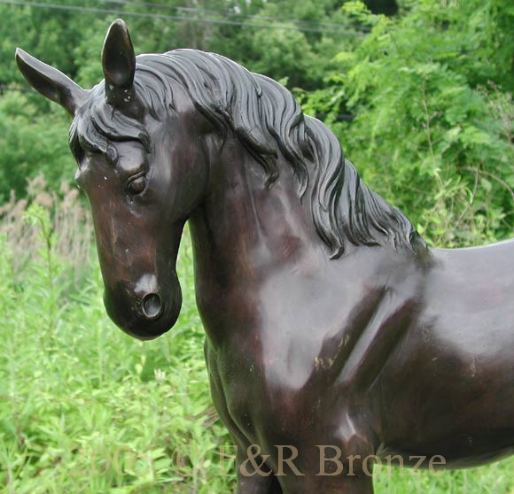 Horse Walking bronze sculpture-7