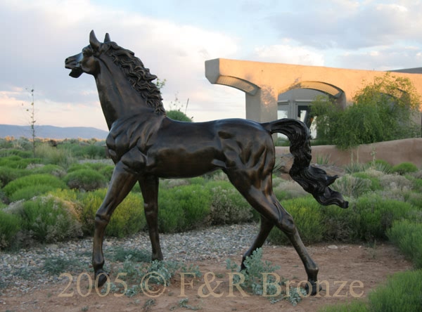 Life Size Yearling bronze statue-7