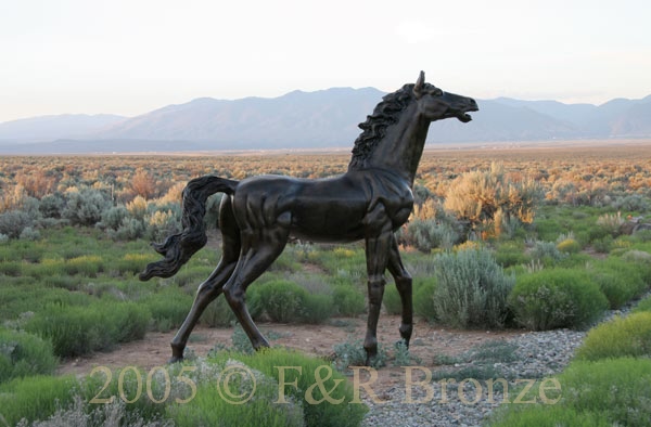 Life Size Yearling bronze statue-8