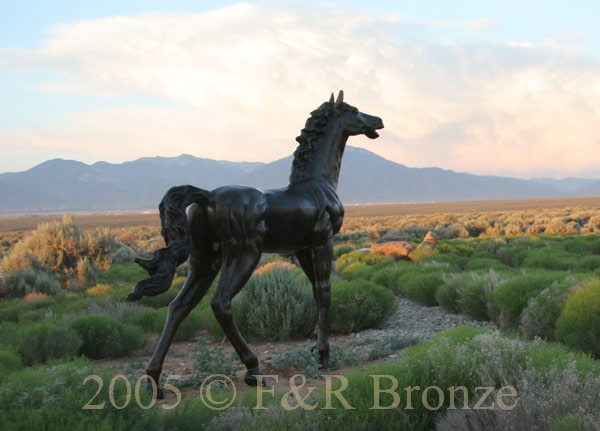 Life Size Yearling bronze statue-9