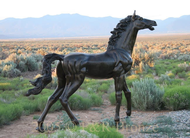 Life Size Yearling bronze statue-10
