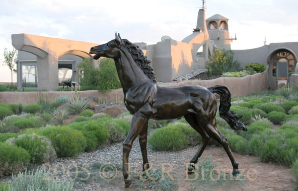 Life Size Yearling bronze statue-4