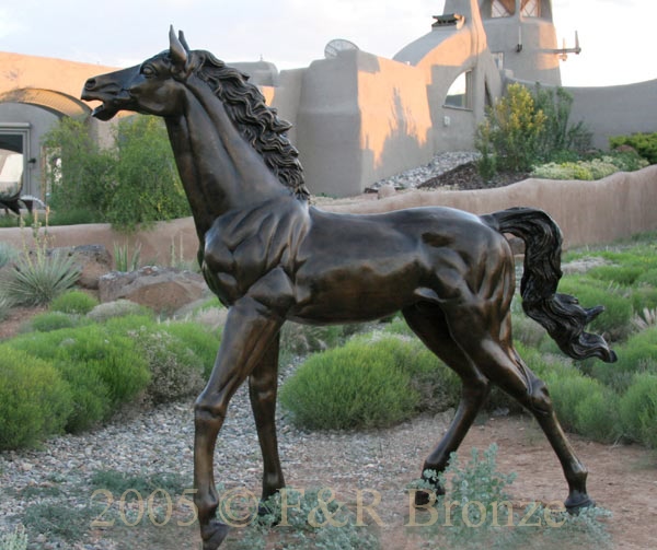 Life Size Yearling bronze statue-5