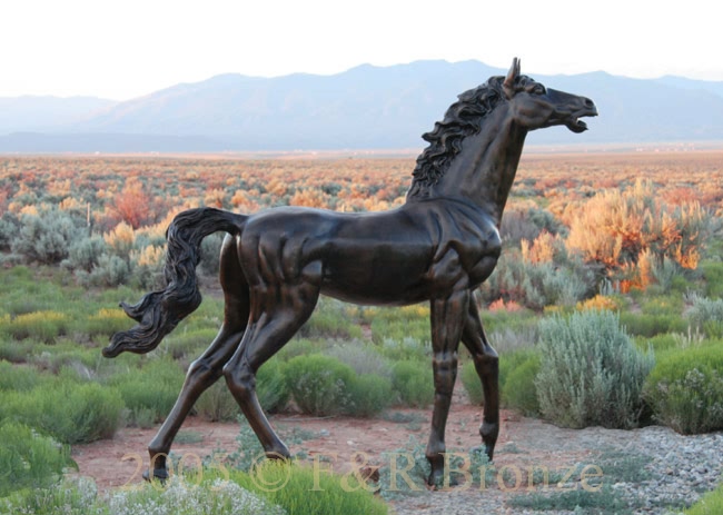 Life Size Yearling bronze statue-12