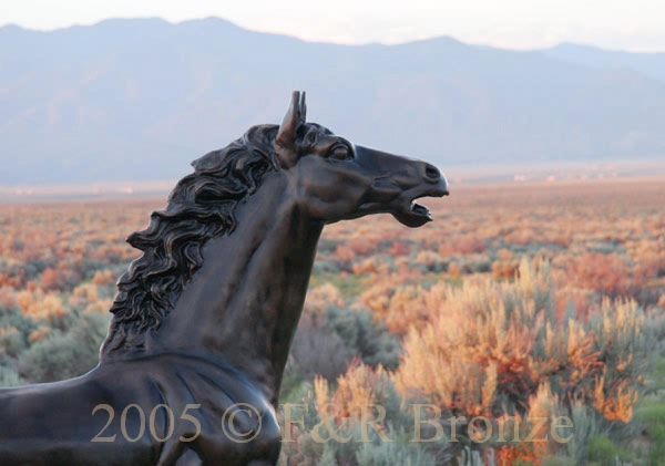 Life Size Yearling bronze statue-11