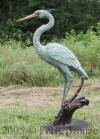 Blue Heron bronze sculpture