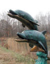Two Dolphins Dancing bronze reproduction fountain