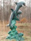 Dolphins Dancing bronze statue fountain