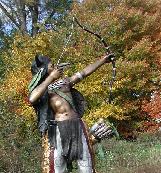 Indian with Bow and Arrow bronze-1