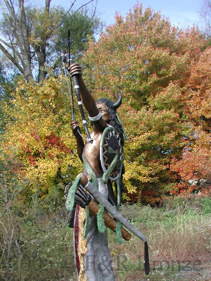 Indian with Bow and Arrow bronze-4