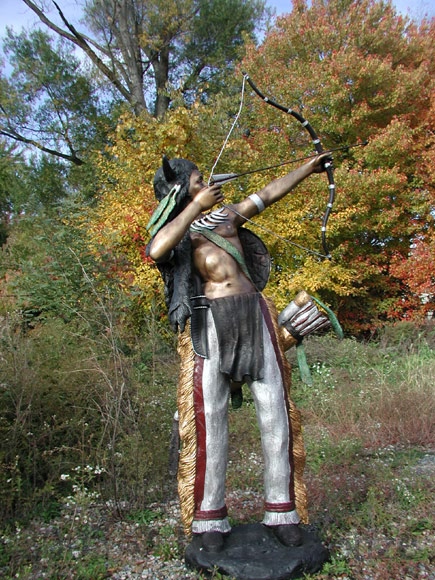 Indian with Bow and Arrow bronze-7
