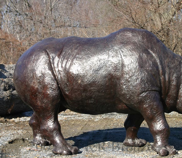 Rhino bronze sculpture-1
