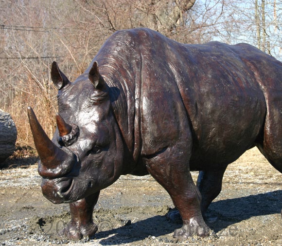 Rhino bronze sculpture-3