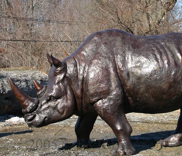 Rhino bronze sculpture-4